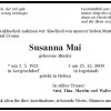 Binder Susanna 1921-2009 Todesanzeige